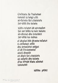 Poème d'Adrien Printz