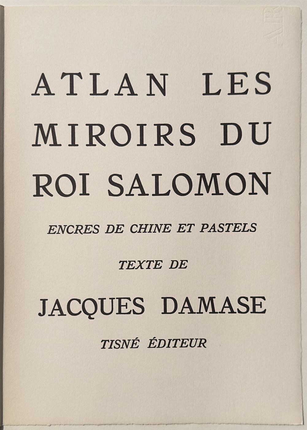 Miroirs du Roi Salomon par Jacques Damase