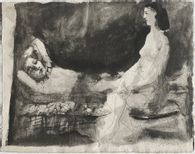 La flûte double - Homme couché et femme assise II